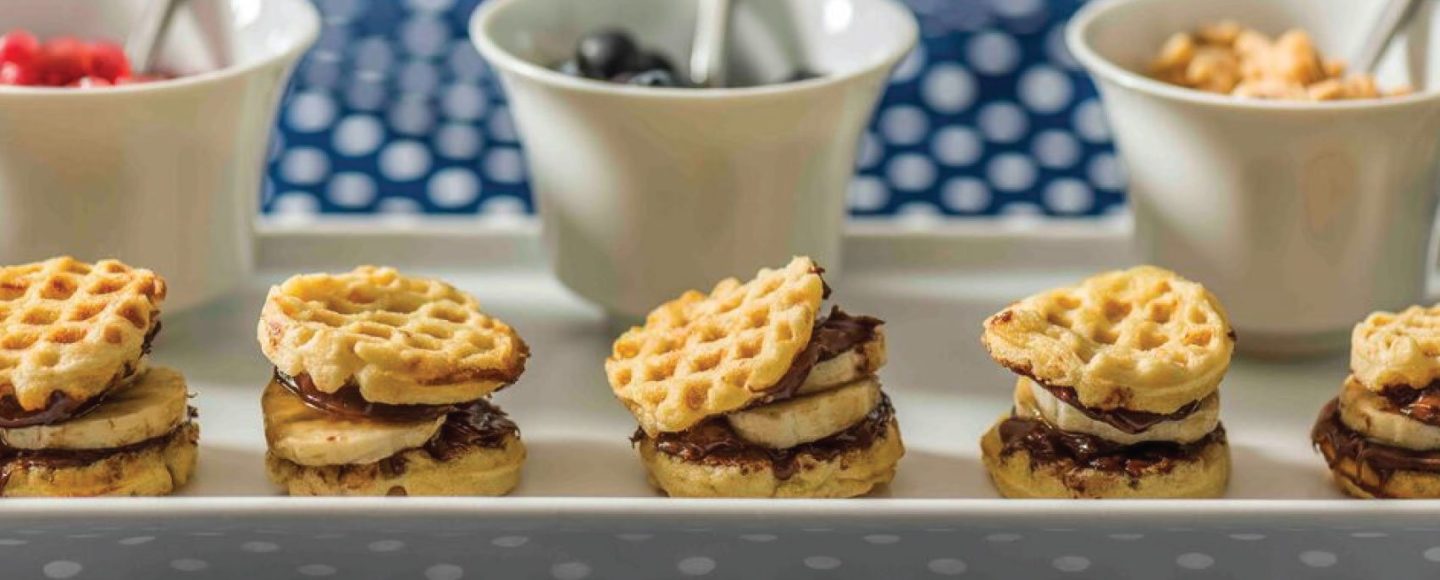 bite sized waffle sandwiches
