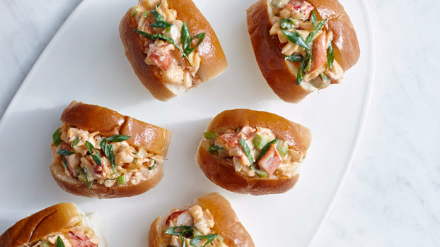 Lobster rolls with chives