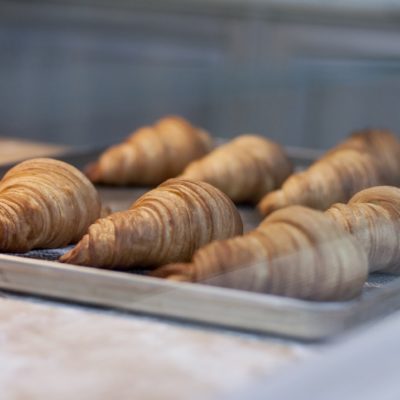 Freshly baked croissants