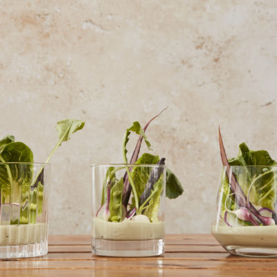 Potted Crudites, Green Goddess Dressing