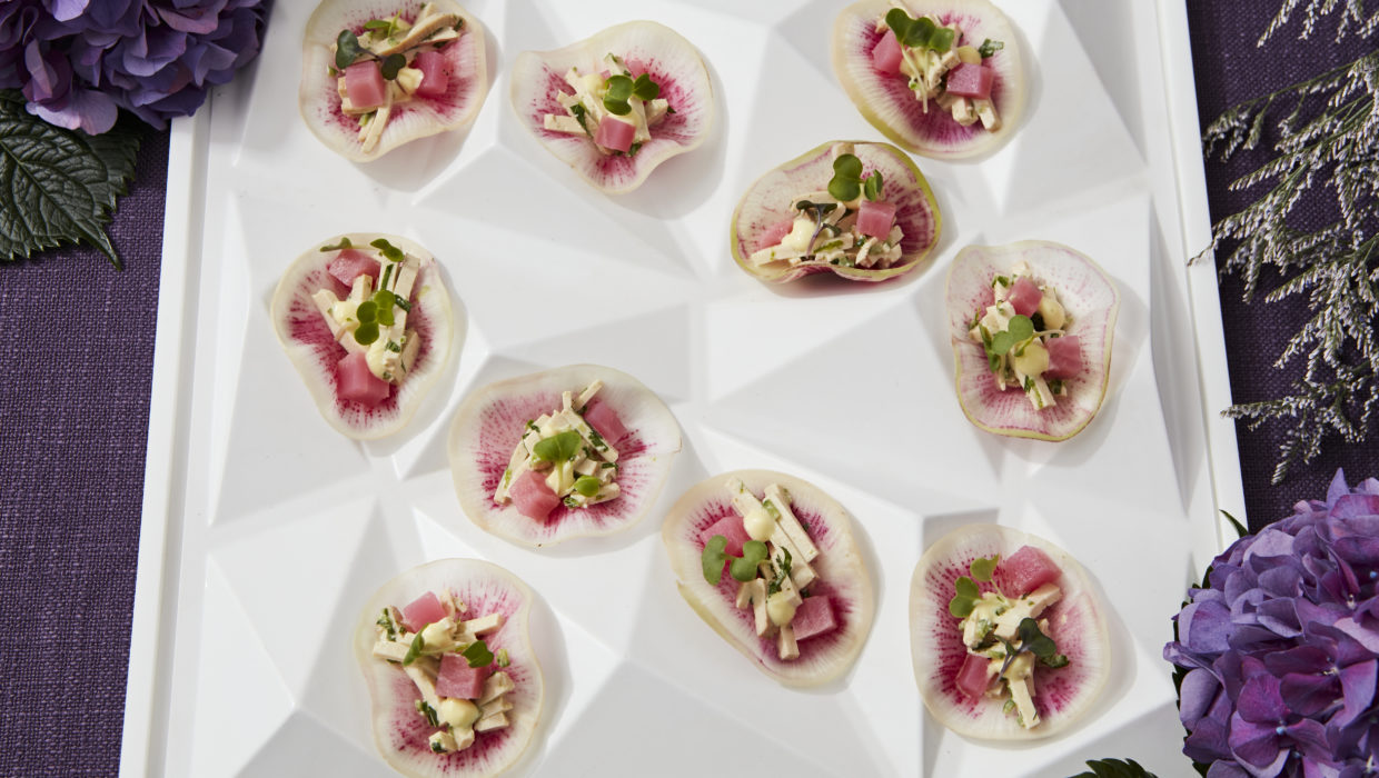 Watermelon Radish Taco, Vegan
