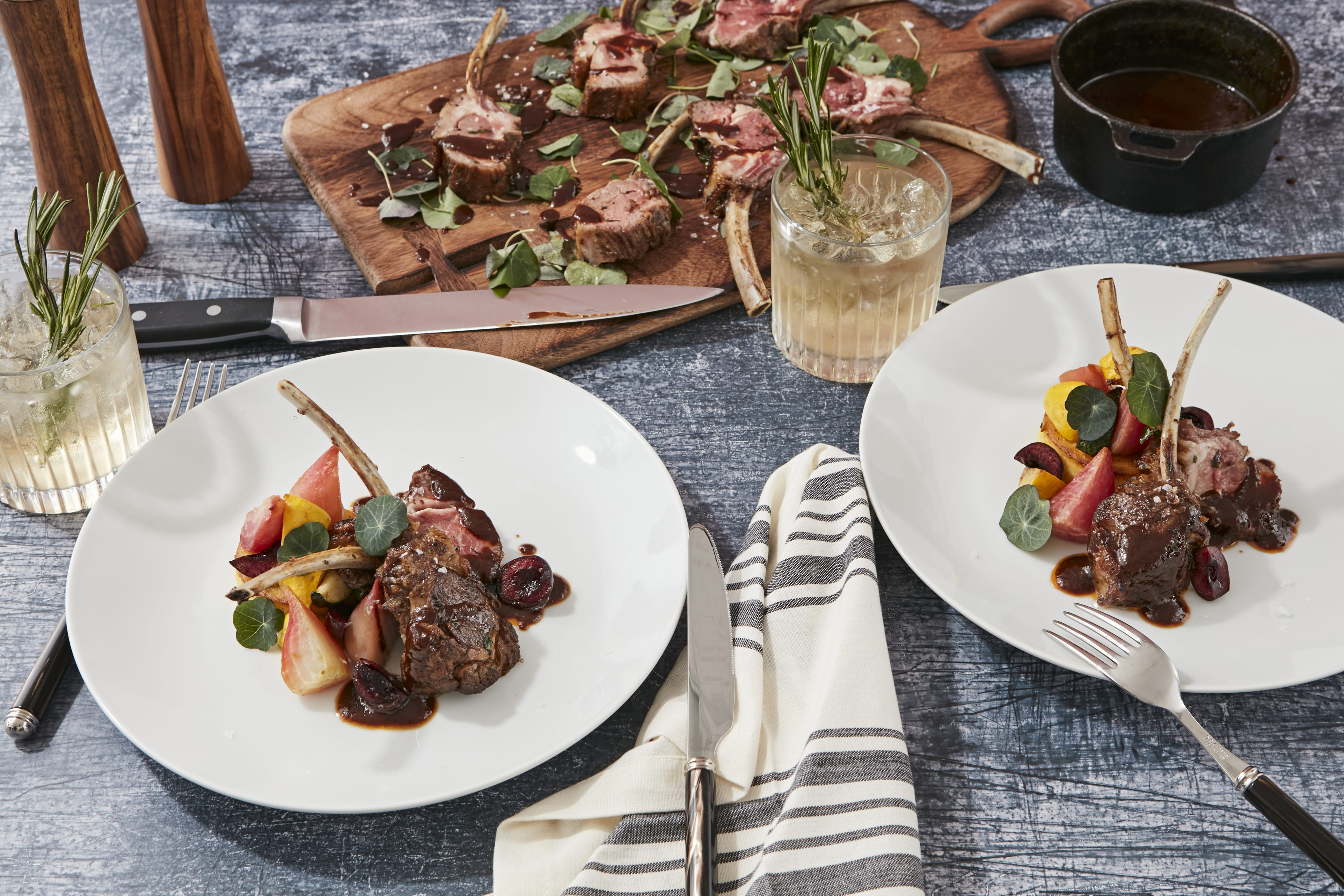 Main Dish - Rack of Lamb, Seasonal Vegetables
