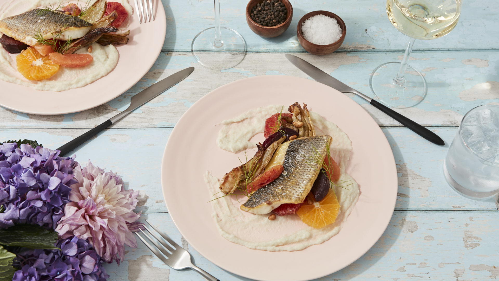 Wild Sea Bass, Fennel Potato Puree