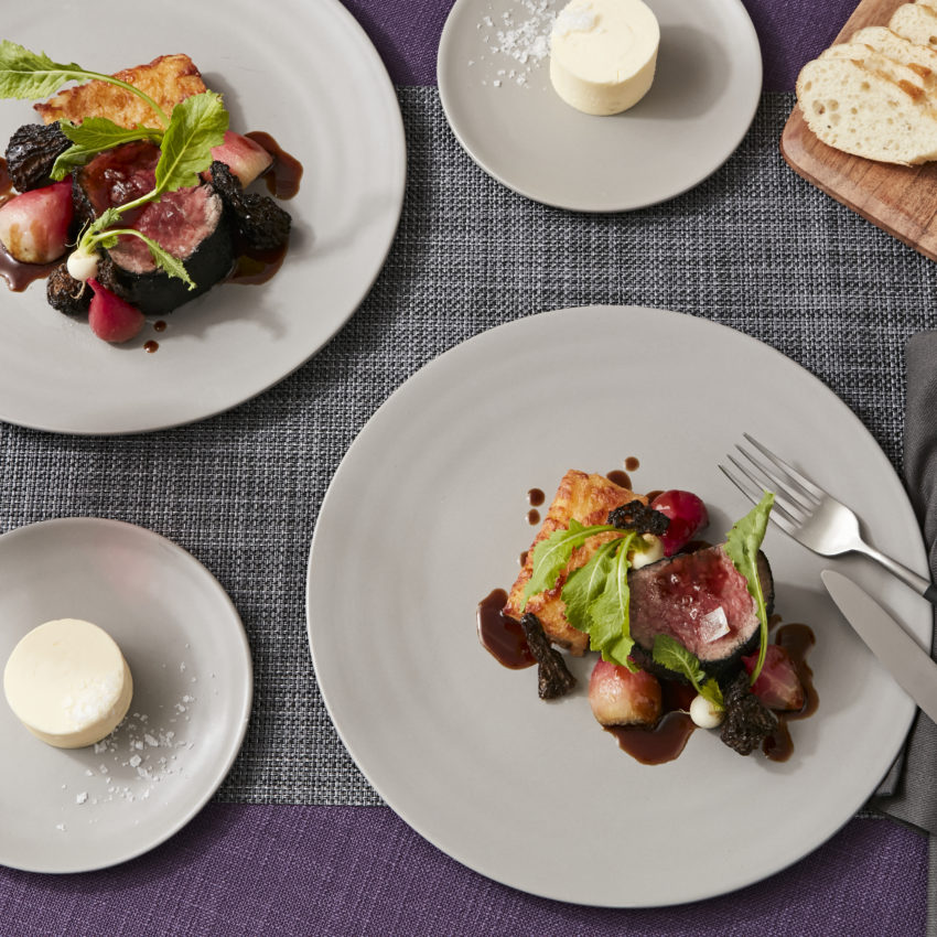 Vegetable Ash-Crusted Beef Filet