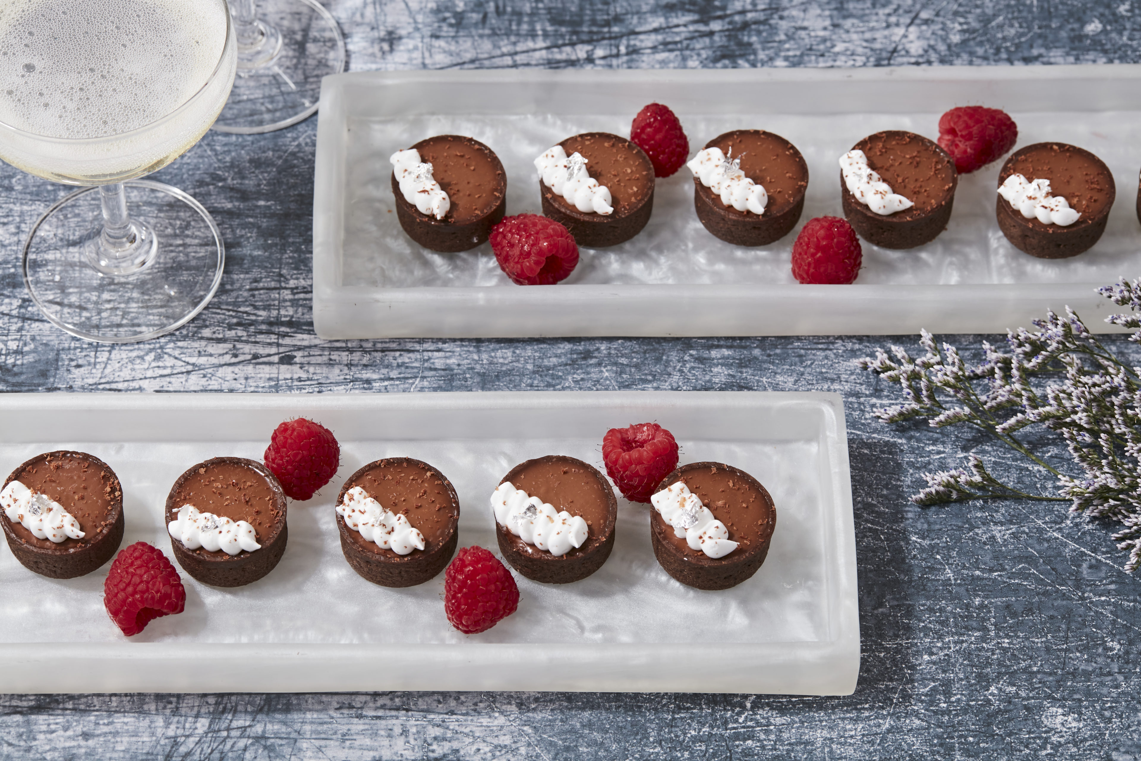 Chocolate Pot de Creme with Vanilla Whipped Cream