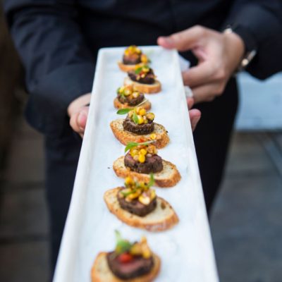 Pepper Crusted Tenderloin Crostini